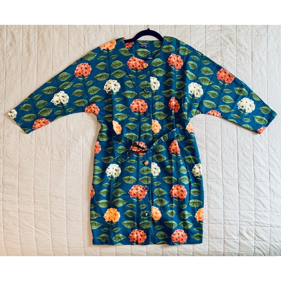 Nadinoo Fleurs Hydrangea for Anthropologie dress S - Picture 2 of 4